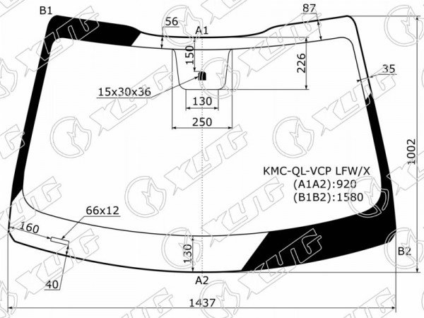 Стекло лобовое Kia Sportage 15-22