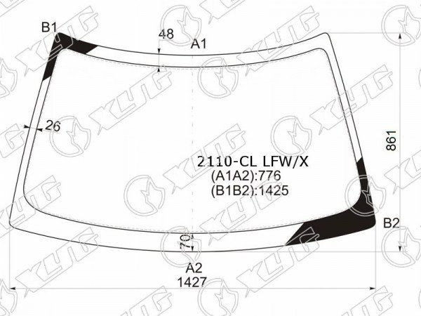 Стекло лобовое LADA 2110 95-14  / 2111 97-14