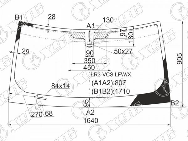 Стекло лобовое (Датчик дождя) Land Rover Discovery 04-09