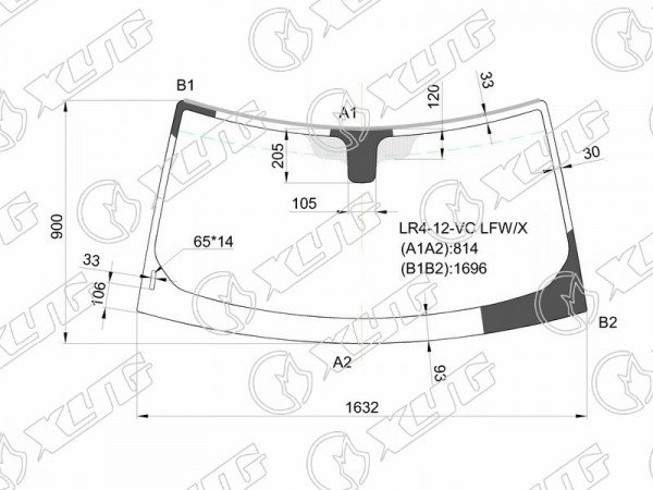 Стекло лобовое LAND ROVER DISCOVERY IV 5D SUV 11-16