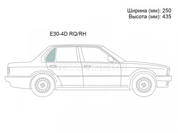 Стекло форточки (Сзади / Справа / Цвет зеленый) BMW 3-Series 81-94