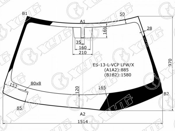 Стекло лобовое Lexus ES 12-18