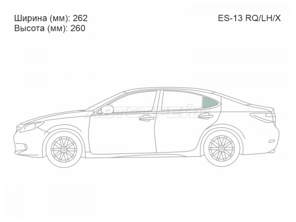 Стекло форточки (Сзади / Слева / Цвет зеленый) Lexus ES 12-18