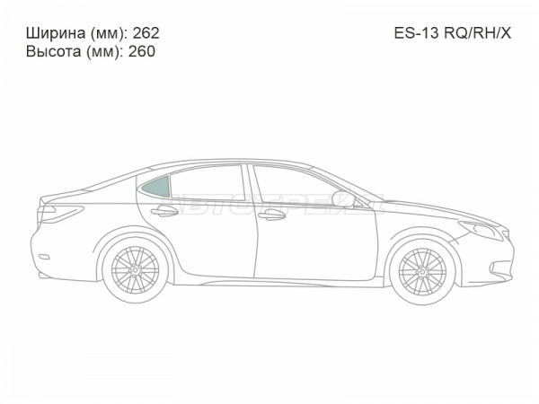 Стекло форточки (Сзади / Справа / Цвет зеленый) Lexus ES 12-18