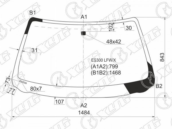Стекло лобовое TOYOTA WINDOM /ES300 91-96