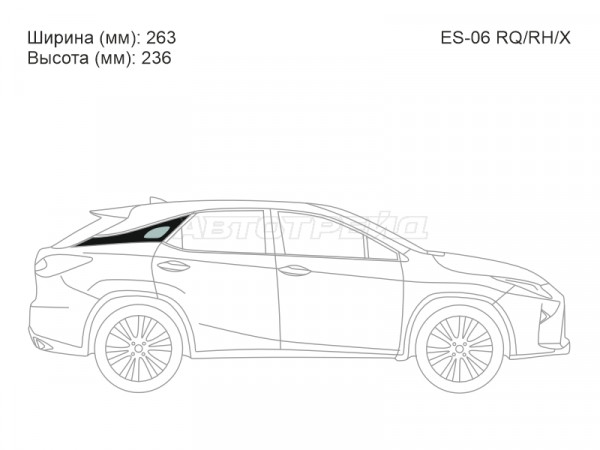 Стекло форточки (Сзади / Справа / Цвет зеленый) Lexus ES 06-12