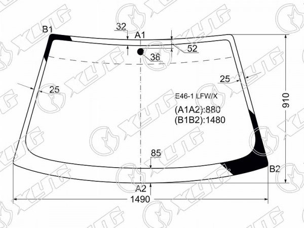 Стекло лобовое (2D CPE) BMW 3-Series 98-06