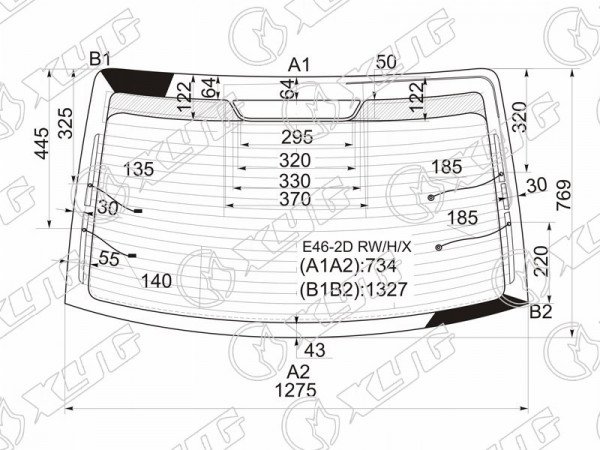 Стекло заднее с обогревом BMW 3-SERIES E46 CPE 98-05