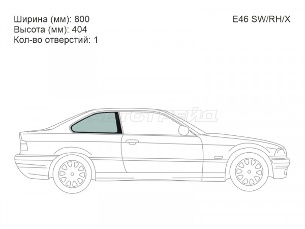 Стекло кузова боковое (не опускное) (Справа / Цвет зеленый) BMW 3-Series 98-06