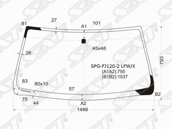 Стекло лобовое TOYOTA LAND CRUISER PRADO 3 /5D /LEXUS GX470 02-09