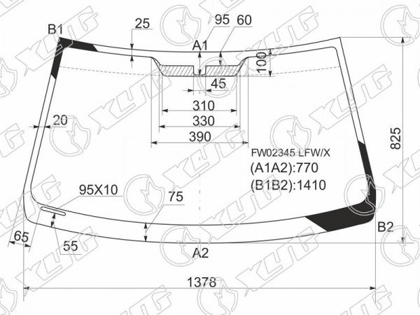 Стекло лобовое Lexus IS 98-05  / Toyota Altezza 98-05