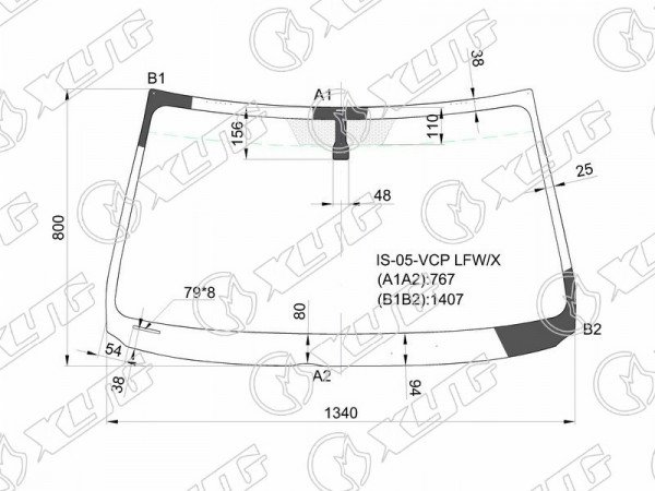 Стекло лобовое Lexus IS 05-16