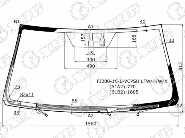 Стекло лобовое с полным обогревом+ дд TOYOTA LAND CRUISER 200 /LEXUS LX570 16-