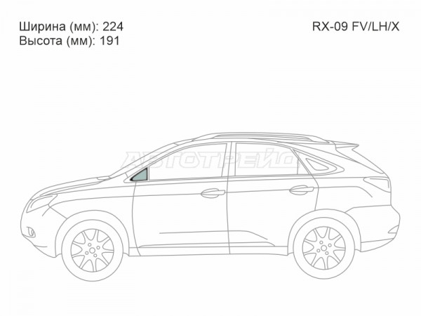 Стекло форточки (Спереди / Слева / Цвет зеленый) Lexus RX 08-15