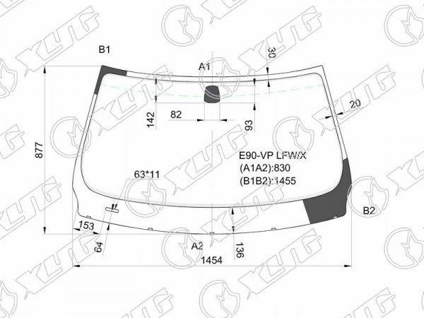 Стекло лобовое BMW 3-Series 05-14  / M3 06-13