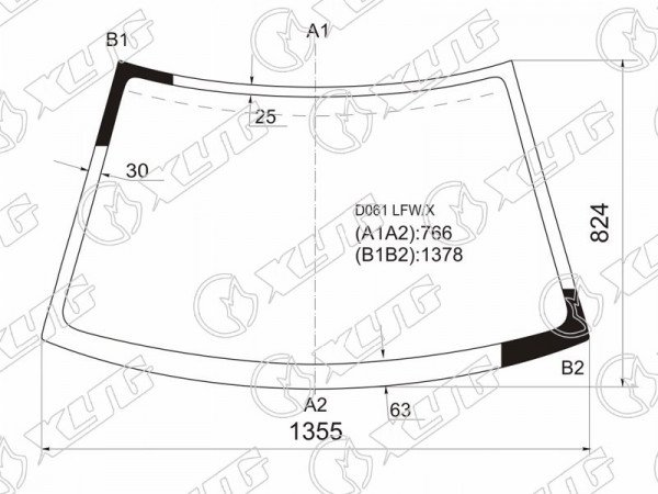 Стекло лобовое MAZDA 121 4D SED 90-97