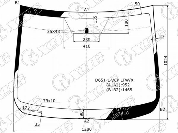 Стекло лобовое MAZDA 2 3 /5D 07-14