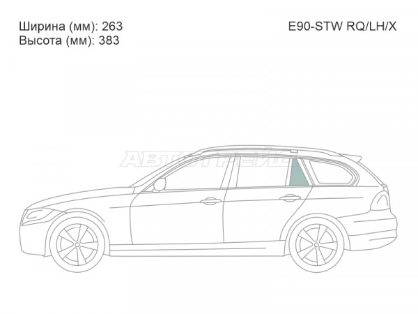 Стекло форточки (Сзади / Слева / Цвет зеленый) BMW 3-Series 05-14