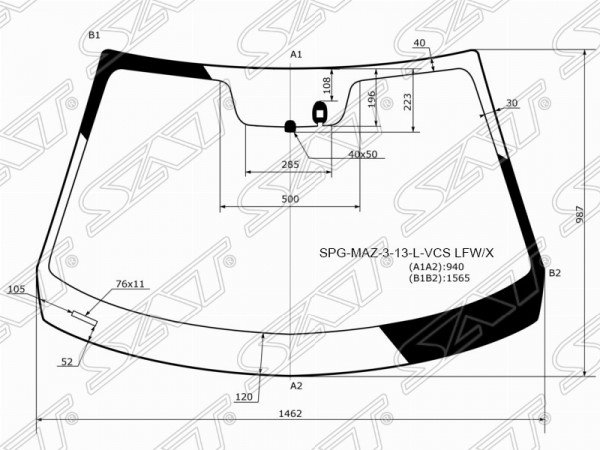 Стекло лобовое + дд MAZDA 3 4 /5D 13-18