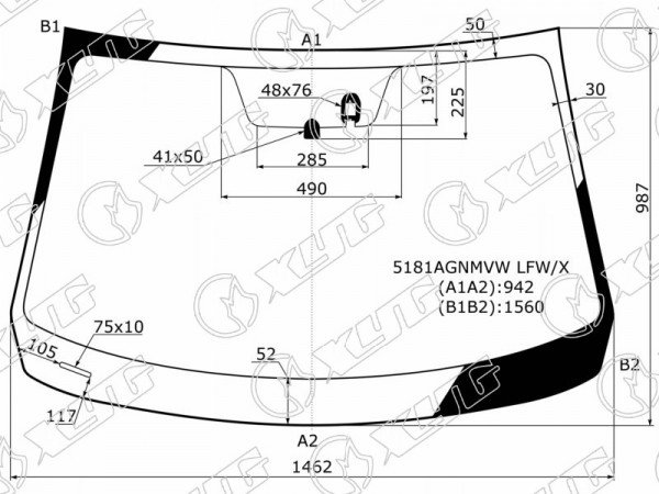 Стекло лобовое + дд MAZDA 3 4 /5D 13-18