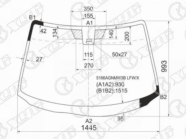 Стекло лобовое + дд MAZDA 3 4 /5D 06-09