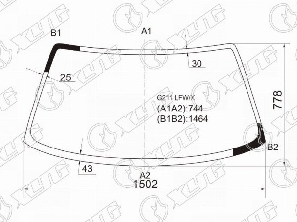 Стекло лобовое MAZDA CAPELLA /626 4 /5D 88-91