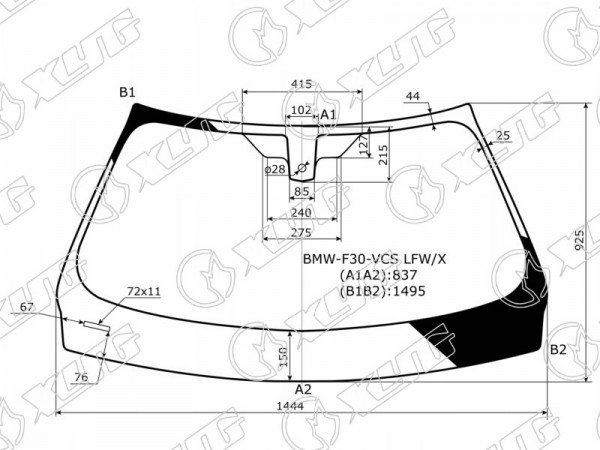 Стекло лобовое + дд BMW 3 SERIES F30 4D /5D 12-18