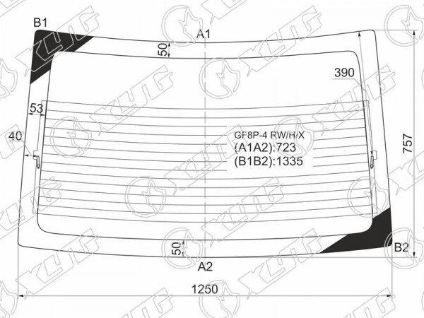 Стекло заднее с обогревом MAZDA CAPELLA /626 4D SED 97-02