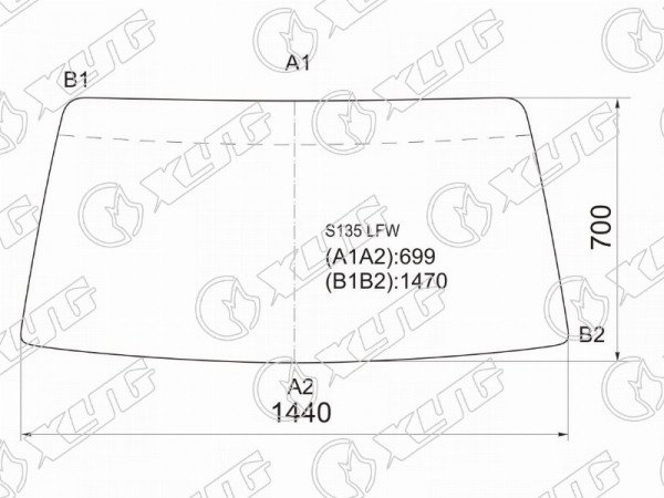 Стекло лобовое в резинку MAZDA BONGO SSE8 /SSF8 90-99 /NISSAN VANETTE 94-99
