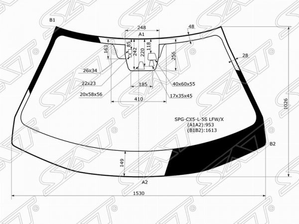 Стекло лобовое + 3 камеры + дд MAZDA CX-5 12-17