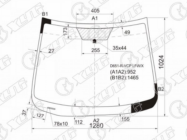Стекло лобовое MAZDA DEMIO 3 /5D 07-14