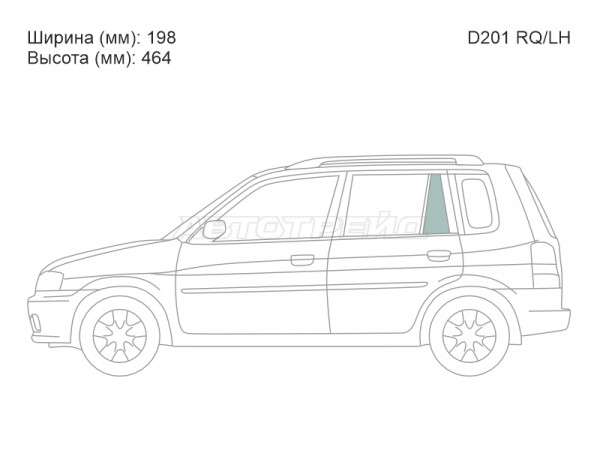 Стекло форточки (Сзади / Слева / Цвет зеленый) Mazda Demio 96-02