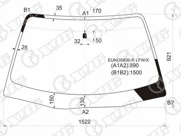 Стекло лобовое MAZDA MILLENIA 4D SED 93-03