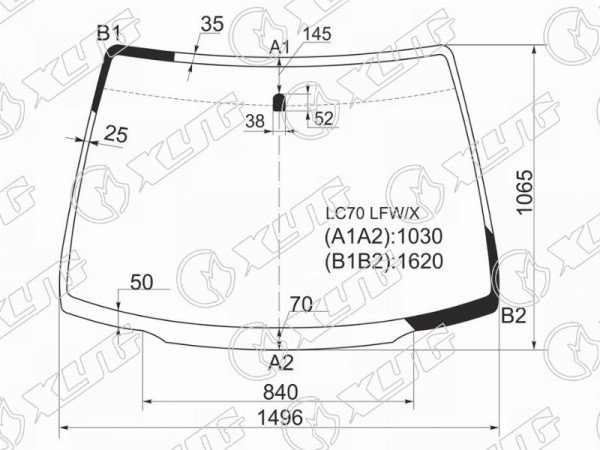 Стекло лобовое Mazda MPV 99-06