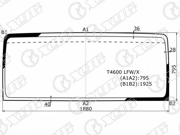 Стекло лобовое MAZDA T4600 8 /2000 WIDE TRUCK 00-