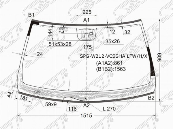Стекло лобовое с обогревом щеток + дд + камера MERCEDES-BENZ E-CLASS W212 4 /5D 10-13