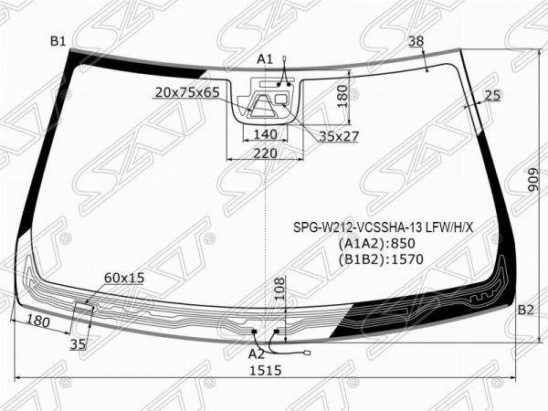 Стекло лобовое с обогревом щеток + дд + камера MERCEDES-BENZ E-CLASS W212 4 /5D 13-16