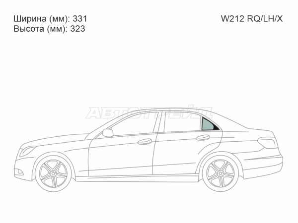 Стекло форточки (Сзади / Слева / Цвет зеленый) Mercedes-Benz E-Class 09-17