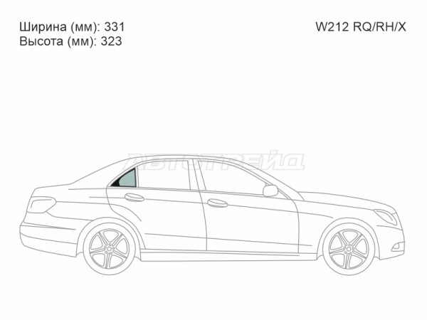 Стекло форточки (Сзади / Справа / Цвет зеленый) Mercedes-Benz E-Class 09-17