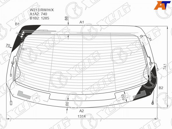 Стекло заднее с обогревом MERCEDES-BENZ E-CLASS W213 16-