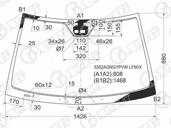 Стекло лобовое + дд MERCEDES-BENZ C-CLASS C203 3D HBK 00-06
