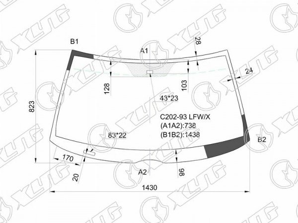 Стекло лобовое + дд MERCEDES-BENZ C CLASS W202 4 /5D 93-00