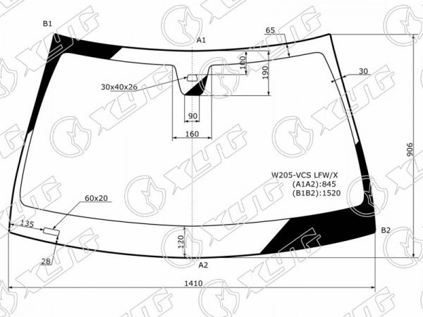 Стекло лобовое + дд MERCEDES-BENZ C-CLASS (W205) 14-