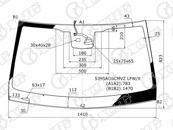 Стекло лобовое (Камера / Датчик дождя / Молдинг / 2D CPE) Mercedes-Benz C-Class 13-18
