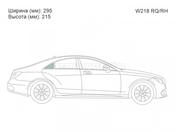 Стекло форточки (Сзади / Справа / Цвет зеленый) Mercedes-Benz CLS-Class 10-17