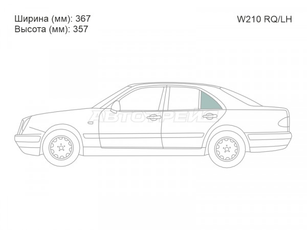 Стекло форточки (Сзади / Слева / Цвет зеленый) Mercedes-Benz E-Class 95-03