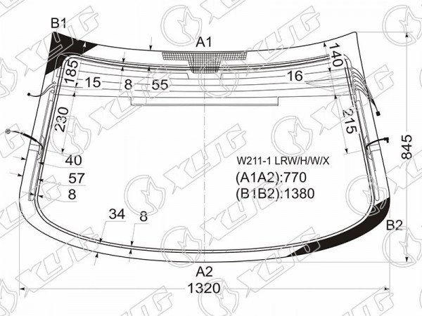 Стекло заднее с обогревом триплекс MERCEDES-BENZ E-CLASS W211 4D 02-09