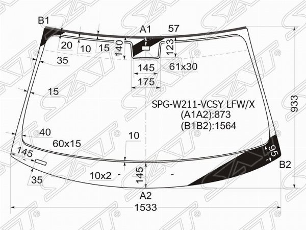 Стекло лобовое + дд MERCEDES-BENZ E-CLASS W211 4 /5D 02-09