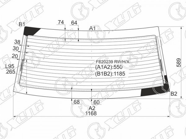 Стекло заднее с обогревом MERCEDES-BENZ SLK-CLASS R170 96-04