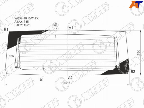 Стекло заднее с обогревом MERCEDES-BENZ VITO /VIANO W639 10-13